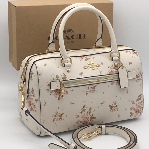 COACH ROWAN SATCHEL WITH ROSE BOUQUET PRINT - Picture 16 of 16